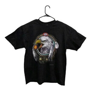 Vintage Thunder Sportswear T Shirt Bald Eagle Dream Catcher Mens Size XL 90s